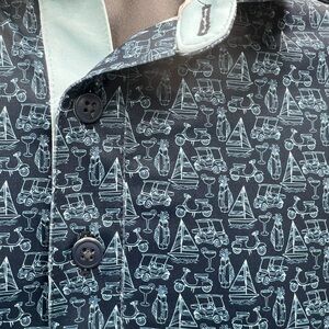 New Men’s Walter Hagen performance Naples Golf Print polo size Small‎